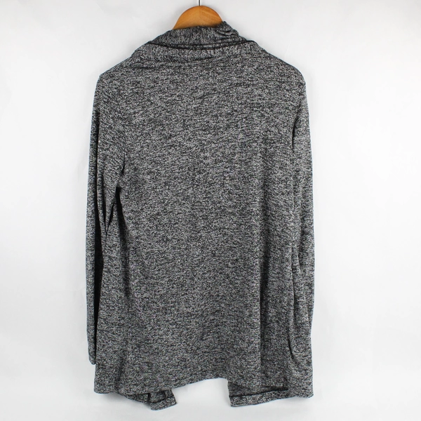 Athleta Women's M Heather Gray Wrap Front Open Long Sleeve Cardigan