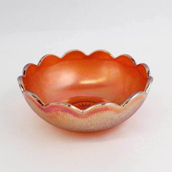 Lot Of 5 Jeannette Tree Bark Marigold Pattern Bowls 4 Small (4.5") Large (7.5")