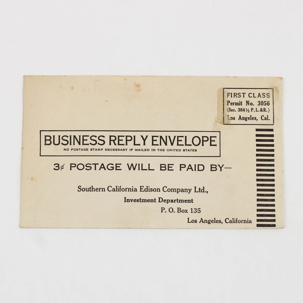 Lot Of 2 Southern California Edison Company 1930s Envelopes 