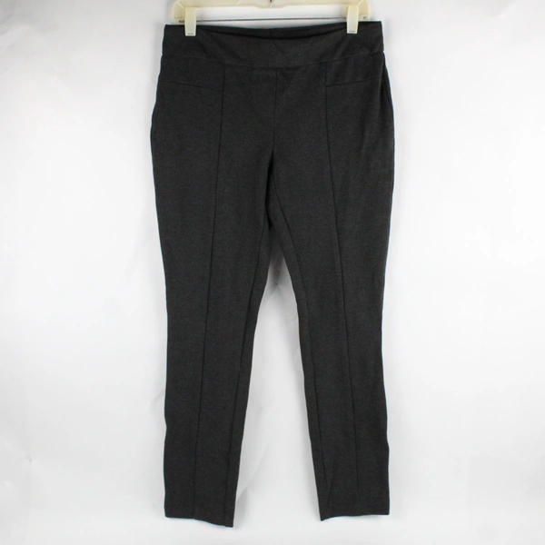 Hilary Radley Women's M Gray Pull On Tapered Leg Dress Pants