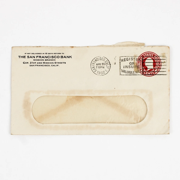 Lot Of 3 San Francisco Bank Metropolitan Insurance Envelopes 1932 California