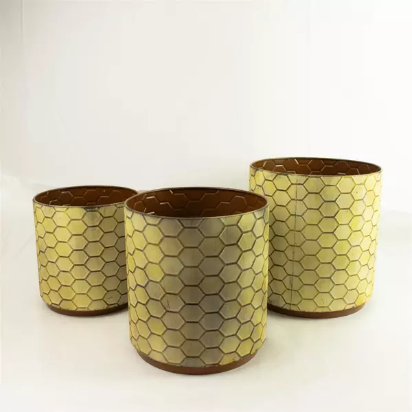 Set of 3 Nesting Decorative Planters Graduating Sizes Indoor