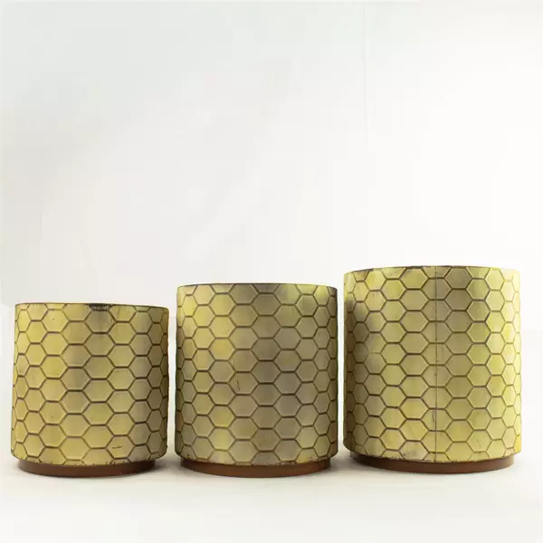 Set of 3 Nesting Decorative Planters Graduating Sizes Indoor