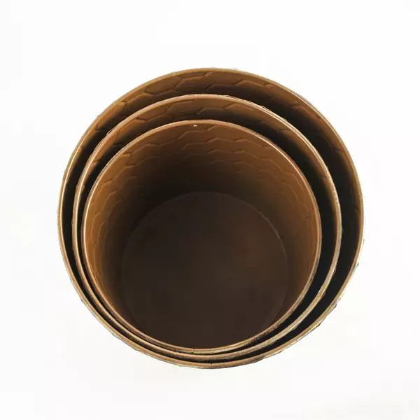 Set of 3 Nesting Decorative Planters Graduating Sizes Indoor