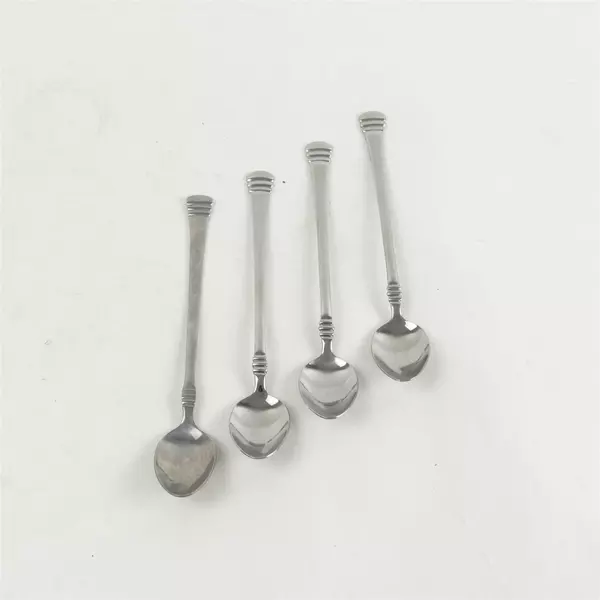 Set of 4 Cambridge Codie Stainless Iced Tea Spoons 7.5in