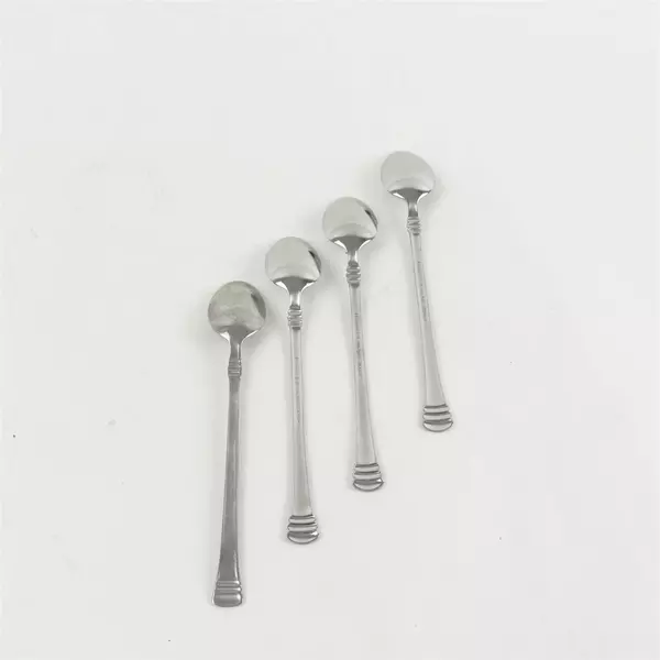 Set of 4 Cambridge Codie Stainless Iced Tea Spoons 7.5in