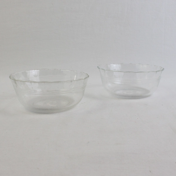 Lot Of 3 Pyrex Clear Glass Custard Cup/Small Bowls 1 (6 Oz) 2 (10 Oz)
