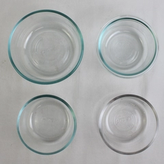 Lot Of 4 Pyrex Clear Glass Custard Cup/Small Bowls (1 Cup Size)