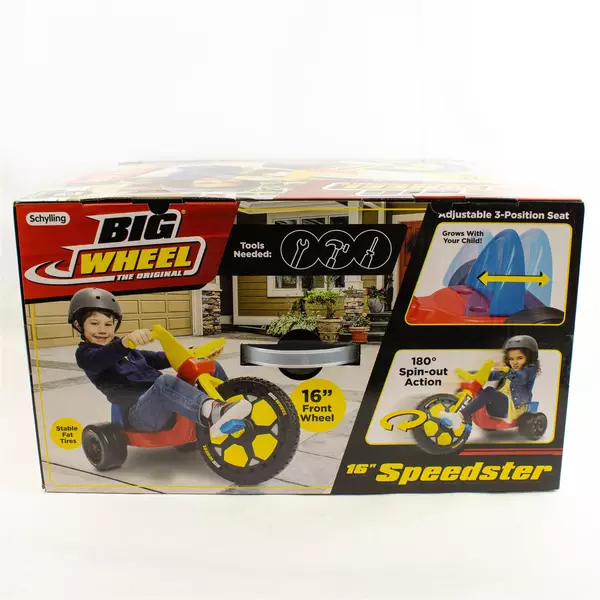 Adjustable Big Wheel Ride-On Toy for Kids Fast Action Pedals Durable Sealed