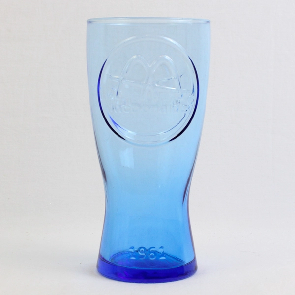 Vintage McDonald's 1961 Blue Color Drinking Glass 6.75" Tall