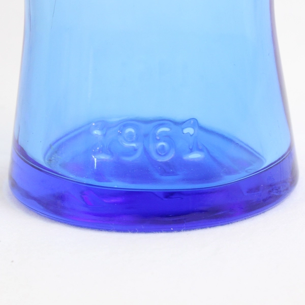 Vintage McDonald's 1961 Blue Color Drinking Glass 6.75" Tall