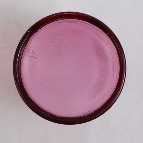 Yorkshire Circleware Solid Pink Color Glass Cooler Tumbler 5.5" Tall