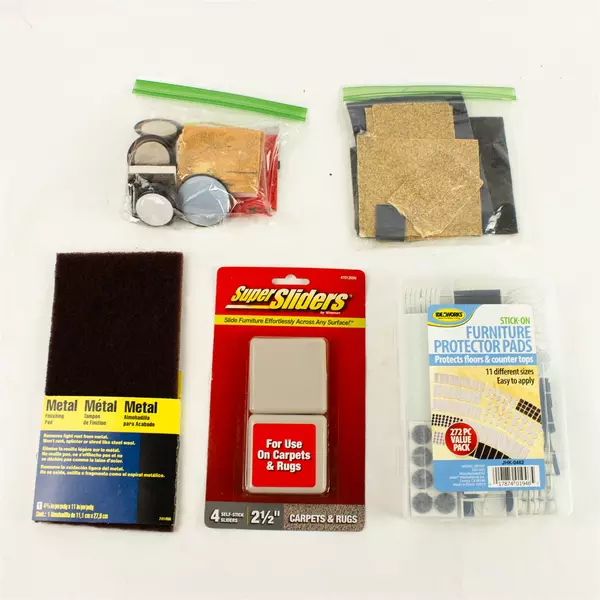 Furniture Protector Felt Pads & Carpet Sliders with Sandpaper