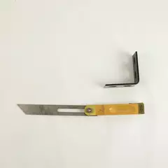 Lot of 2 Black Steel Corner Brace & T-Bevel Tools Woodworking Repair