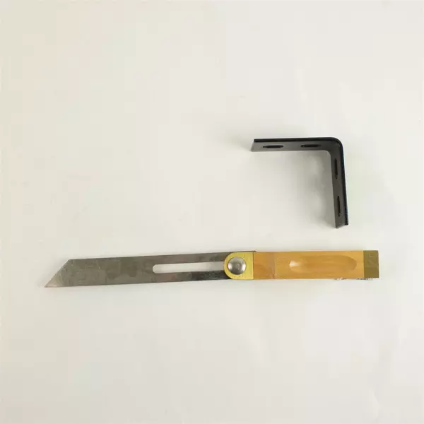 Lot of 2 Black Steel Corner Brace & T-Bevel Tools Woodworking Repair