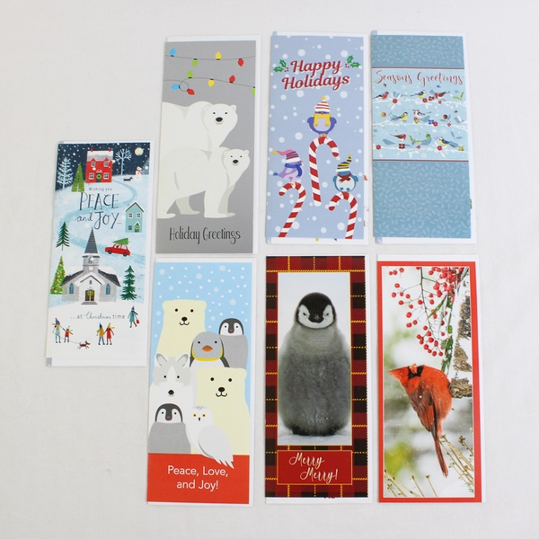 Lot of 7 Assorted Season's Greetings Christmas Cards with Envelopes, 2024