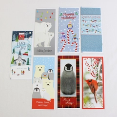 Lot of 7 Assorted Season's Greetings Christmas Cards with Envelopes, 2024