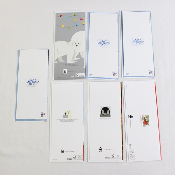 Lot of 7 Assorted Season's Greetings Christmas Cards with Envelopes, 2024