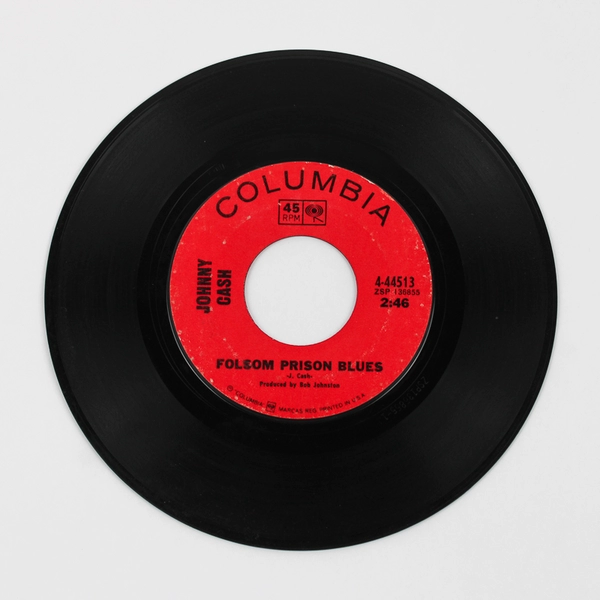 Johnny Cash Folsom Prison Blues / The Folk Singer 7" 45 RPM Single