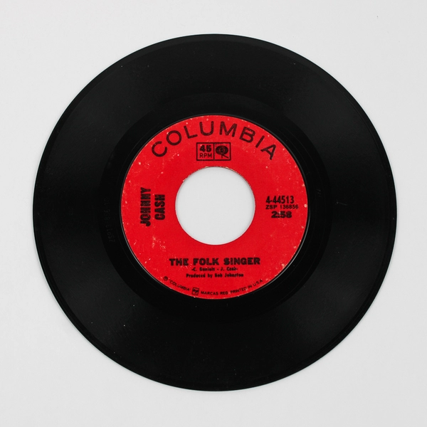 Johnny Cash Folsom Prison Blues / The Folk Singer 7" 45 RPM Single