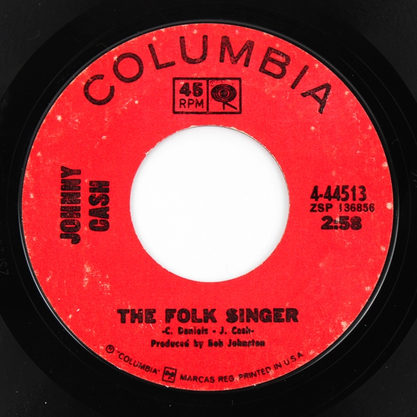 Johnny Cash Folsom Prison Blues / The Folk Singer 7" 45 RPM Single