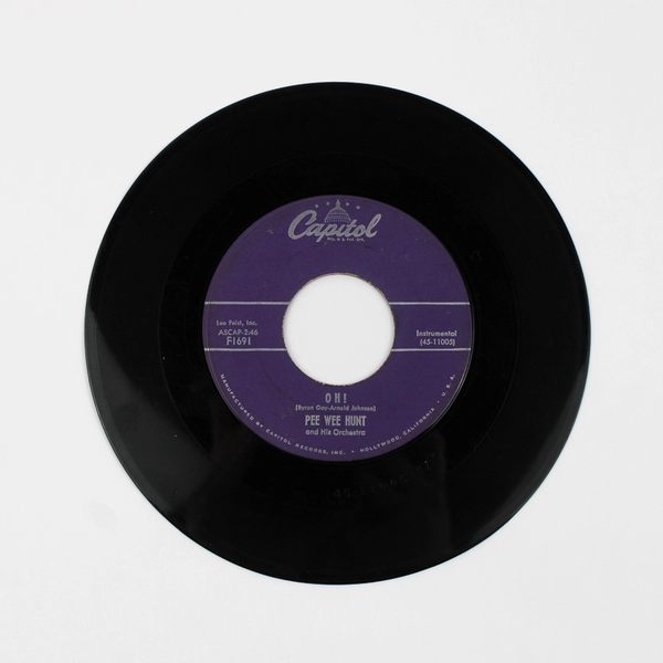 Pee Wee Hunt Oh! F1691 Capitol Vinyl 7" 45 RPM Record