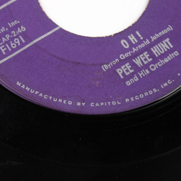 Pee Wee Hunt Oh! F1691 Capitol Vinyl 7" 45 RPM Record