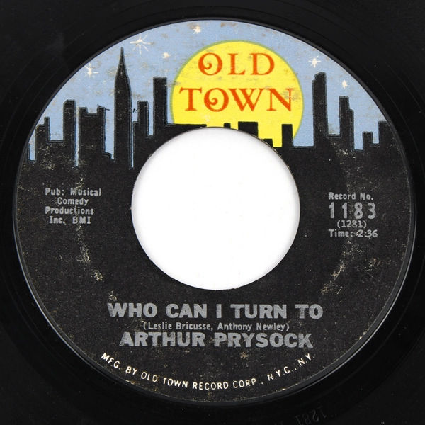 Arthur Prysock It's Too Late, Baby Too Late 45 Single Record Old Town 1965 1183