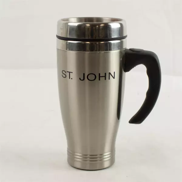 Gordon Sinclair Stainless Steel Travel Mug With the Words ST John