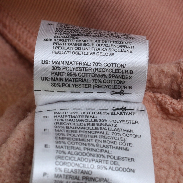 Adidas Peach Cropped Sweatshirt Women's Size Small FLAW