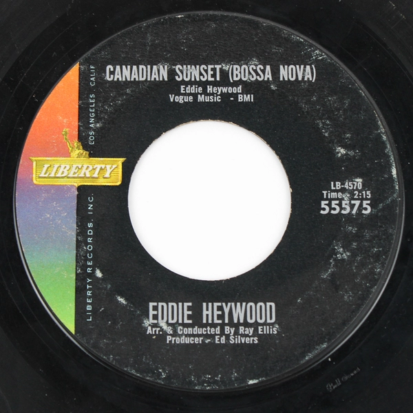 Vintage Eddie Heywood 45 Vinyl Canadian Sunset Bossa Nova Good Life