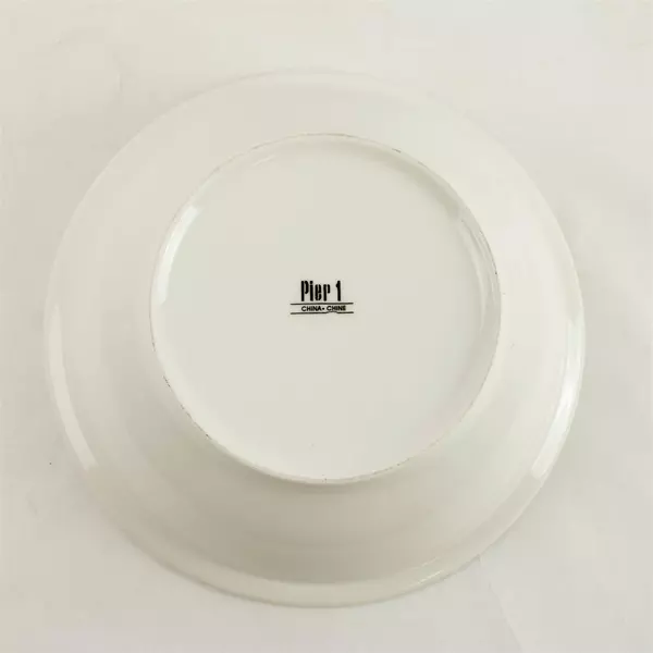 Pier 1 Imports Set of 4 White Glaze Nesting Mixing Bowls