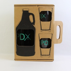 Lot Of 3 Stock Oregon PDX Rug Pattern Jug Mixed Box Set With 2 Glasses