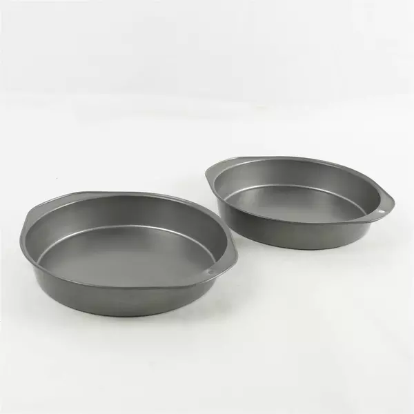 Set of 2 9in Round Cake Pans Nonstick Heavy Duty 1.75in Deep