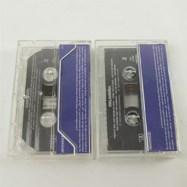 Lot of 2 Cassette Tapes Carousel & Oklahoma - Original 
