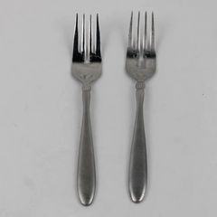 Lot of 2 Hampton Avante Salad Fork Frosted Stainless Flatware Korea