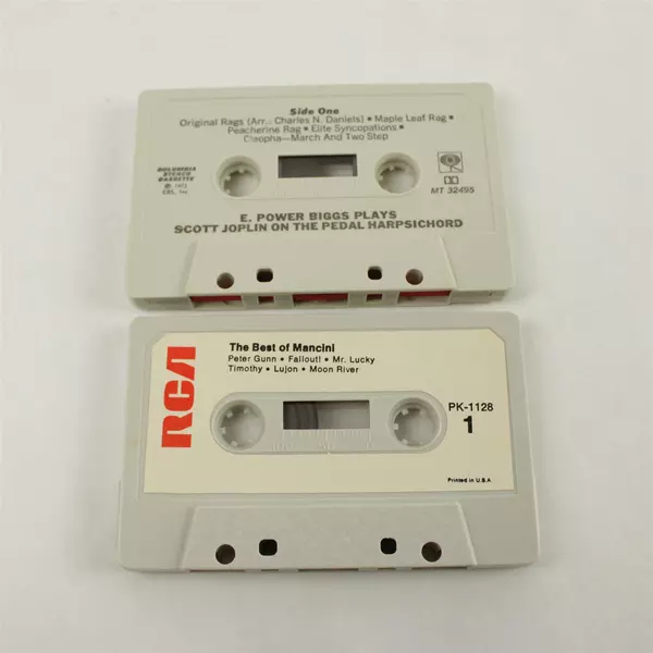 Lot of 2 Cassette Tapes The Best of Mancini & E. Power Biggs Scott Joplin