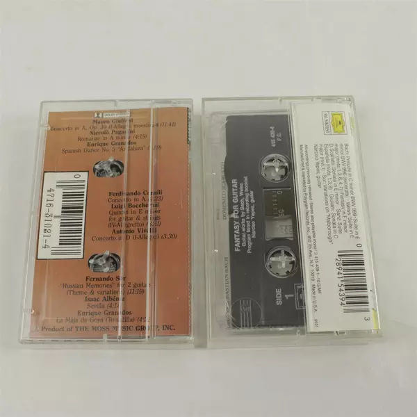 Lot of 2 Guitar Cassette Tapes - Fantasy for Guitar & Guitar Magic