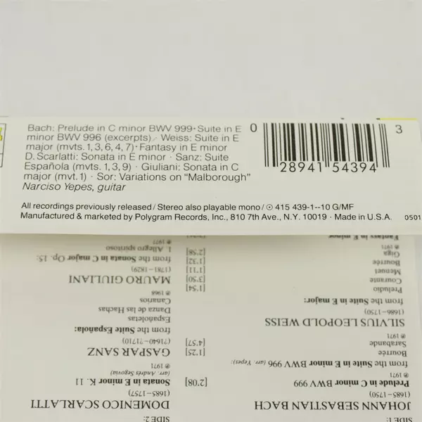 Lot of 2 Guitar Cassette Tapes - Fantasy for Guitar & Guitar Magic