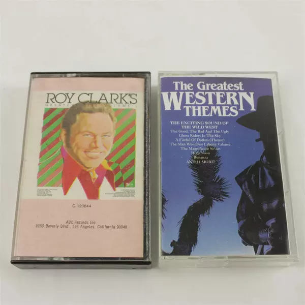 Lot of 2 Cassettes: The Greatest Western Themes & Roy Clark Greatest Hits