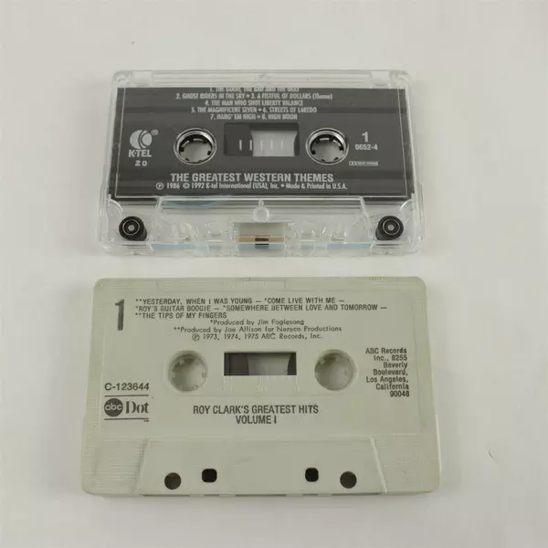 Lot of 2 Cassettes: The Greatest Western Themes & Roy Clark Greatest Hits