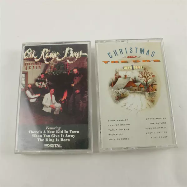 Lot of 2 Cassette Tapes Oak Ridge Boys Christmas Again & Christmas for the '90s