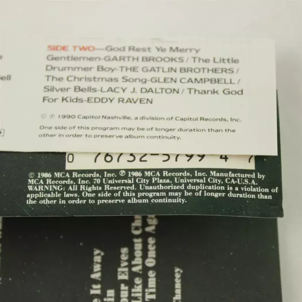 Lot of 2 Cassette Tapes Oak Ridge Boys Christmas Again & Christmas for the '90s