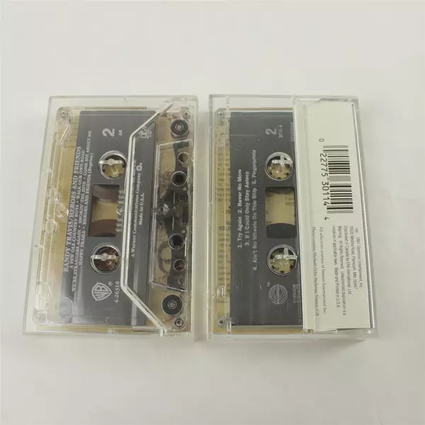 Lot of 2 Cassette Randy Travis Heroes & Friends & Patsy Cline Country Spotlight