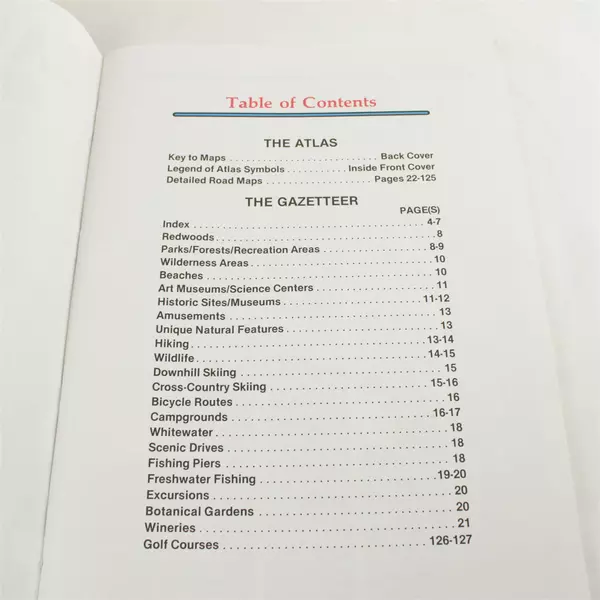 Northern California Atlas & Gazetteer - Road & Hiking Atlas