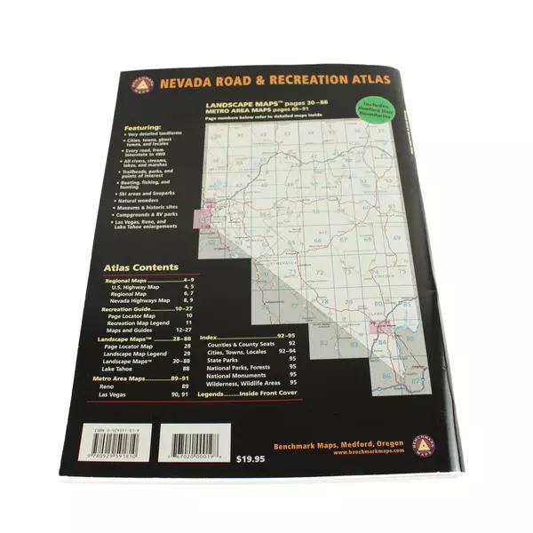 Benchmark Nevada Road & Recreation Atlas by Benchmark Maps 
