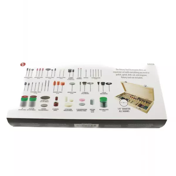 228-Piece Rotary Tool Accessory Set with Wooden Storage Box New