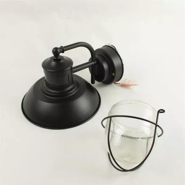 Secure Home Motion Activated Black Porch Light Model 616283 - Open Box