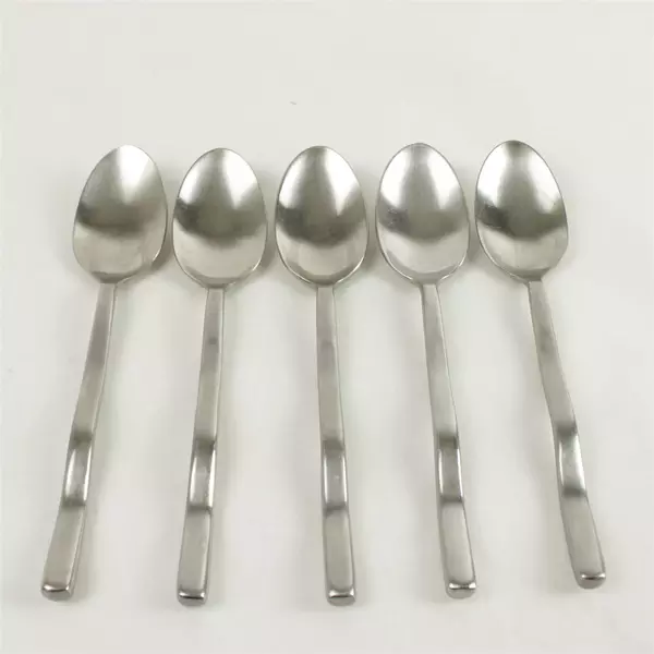 Set of 5 Hampton Silversmiths HSV12 Stainless Oval Place Soup Spoons