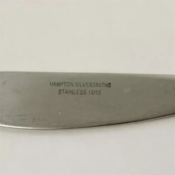 Set of 4 Hampton Silver Smith HSV12 Wavy Stainless Flat Handle Butter Knives